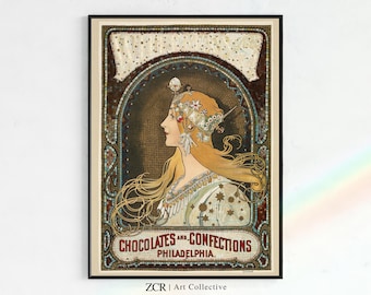 Alphonse Mucha Zodiac Poster, Art Nouveau Print (Digital Download)