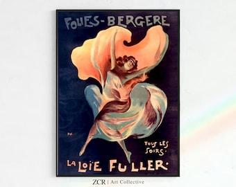 Loie Fuller Folies Bergere Poster, Art Nouveau Dance Print (Digital Download)