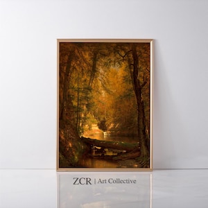 Autumn Forest Vintage Style Painting Wall Art | Cottage Fall Decor | PRINTABLE Wall Decor | ZCR |