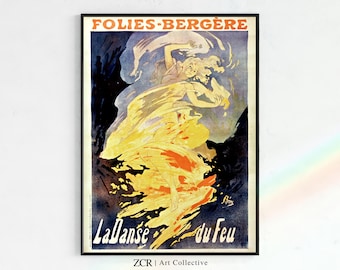 Loie Fuller Folies Bergere Poster, Art Nouveau Dance Print (Digital Download)