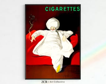 Vintage Cigarette Advertisement Poster, Art Nouveau Print (Printable Art)