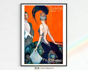 Vintage French Theater Poster, Loie Fuller Art Nouveau Print (Digital Download)