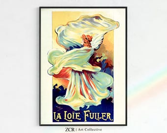 Loie Fuller Art Nouveau Poster, Folies Bergere, Vintage Dance Print (Digital Download)
