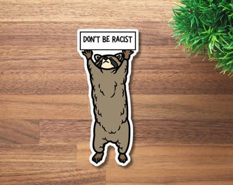 Don't Be Racist | Raccoon Sticker | Be Kind