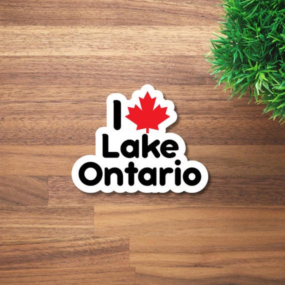 I Love Lake Ontario Sticker | Canada Sticker | Lake Ontario Gift | Canadian Travel Sticker | Great Lakes Sticker | Matte Vinyl Sticker
