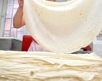 Handmade Fresh Yufka Dough (Phyllo) - Daily Made, Perfect for Borek, Baklava, Pastries & Desserts - Authentic Turkish Cuisine Delight