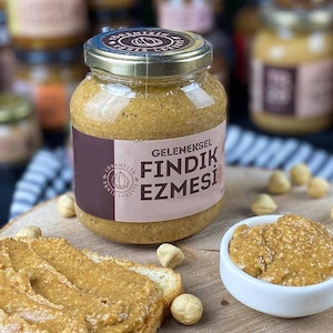 Krispigt turkiskt hasselnötssmör: Helt naturlig gourmet, 200 g burk