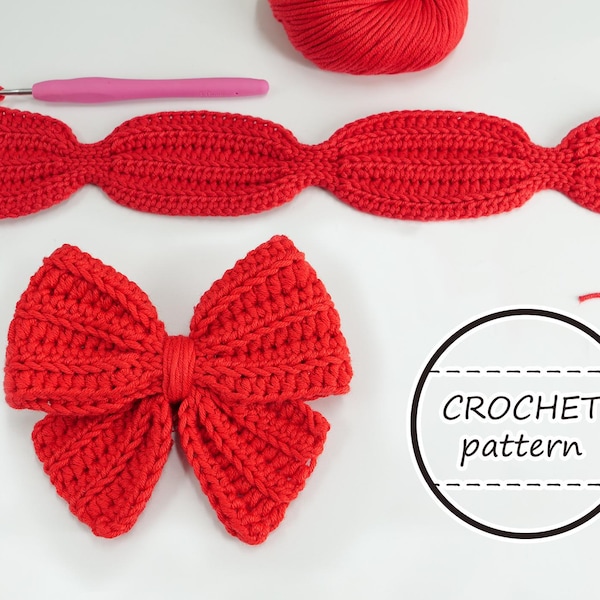 Crochet Bow Pattern | Easy PDF Tutorial