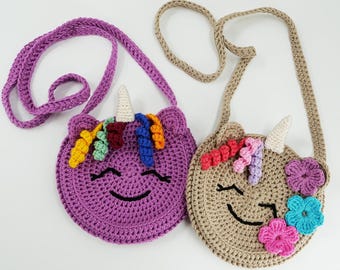 Patrón de ganchillo – Bolso de unicornio / Patrón en PDF / Bolso mágico de unicornio