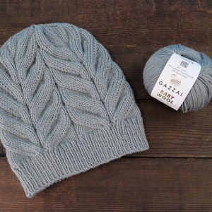 Hat KNITTING PATTERN – Spring hat First leaves | PDF in English