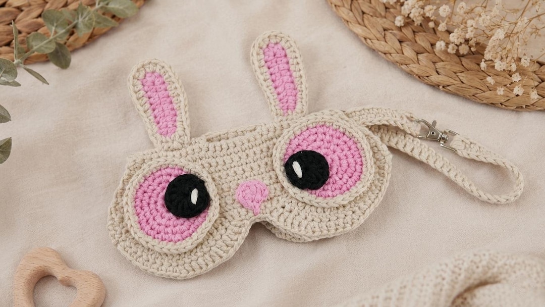 Crochet Bunny Glasses Case Pattern PDF, Amigurumi Eyeglass Holder