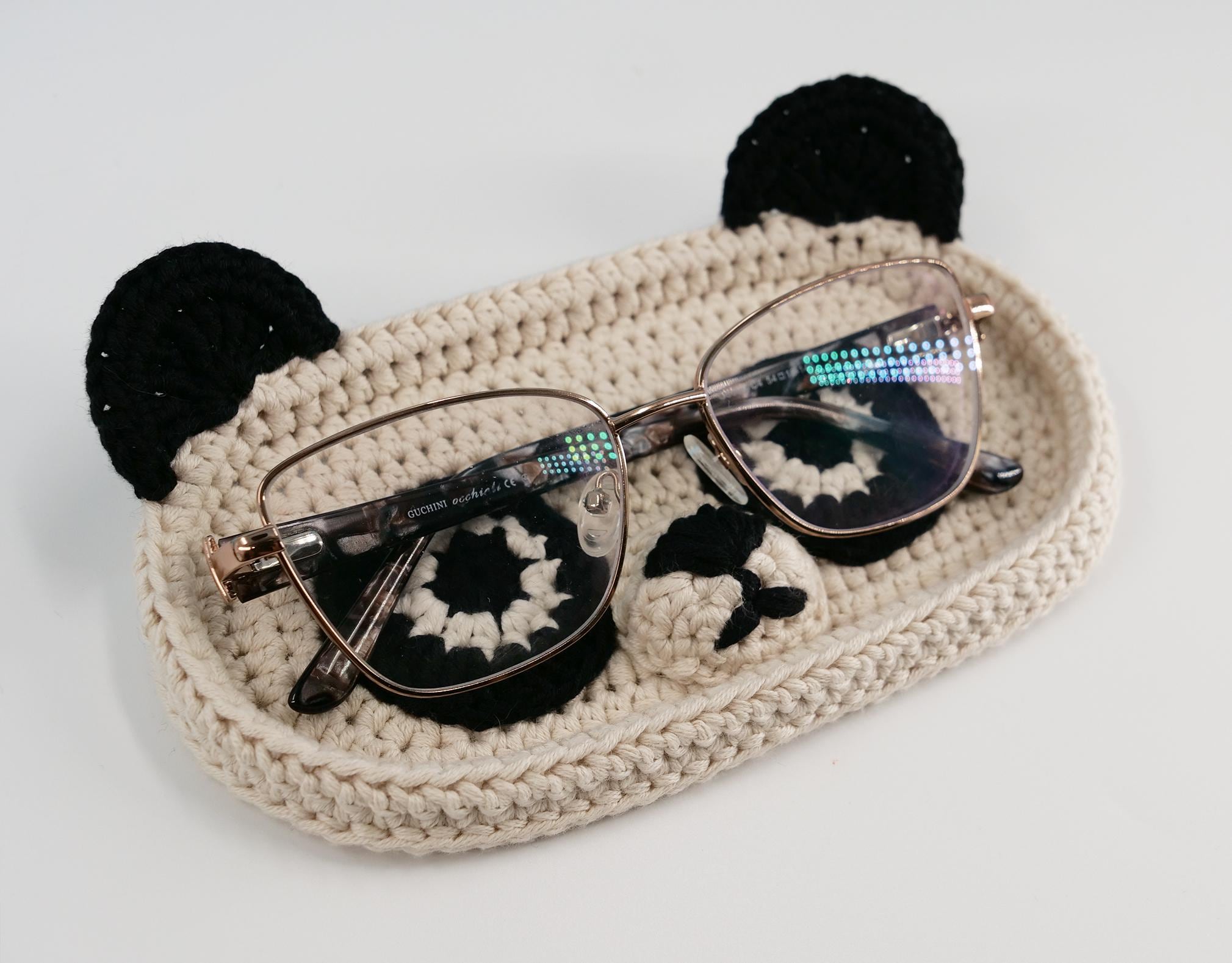 6in1 – Glasses Holder CROCHET PATTERN: Panda, Dog, Bull, Elephant