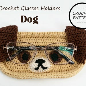 Dog - Crochet Glasses Holders CROCHET PATTERN | Cute Animal Crochet Eyeglass Holders. Sunglasses Holder