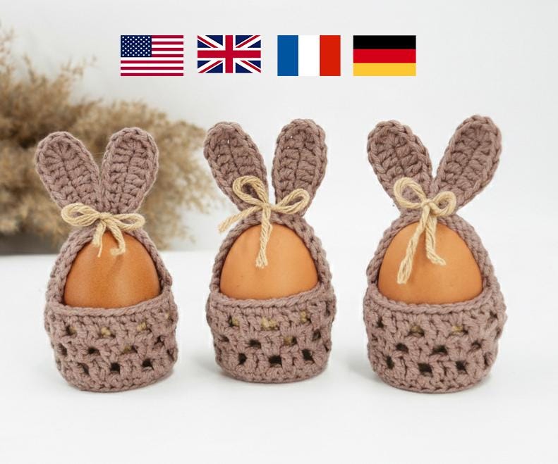 40 Easter Bunny Crochet Patterns for Spring Gifts, Baskets, and Home Decor 19 Easter Bunny Egg Basket Crochet Patterns Easter crochet