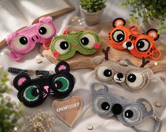 6in1 Brillenetui Muster PDF, süßes Brillenhalter, Tier Brillenetui, Amigurumi Häkelanleitung, DIY Geschenkidee