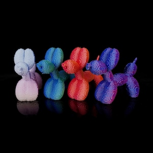 3D Printed Pixel Balloon Dog ,3D Model Download STL,3D Printable Art ,Print in Place Toy ,Animal Shelf Decor,Tabletop Ornament