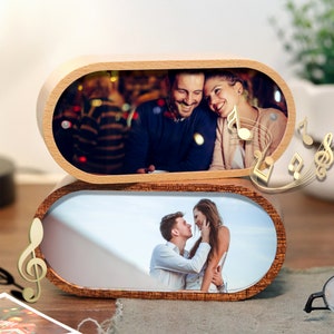 Birthday Custom Personalized Log fillet Music Box Printing Photo Wooden DIY Music Box Gift box Music Box Lettering Creative Gift for girl