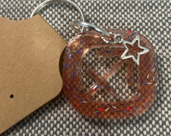 Sagittarius Zodiac keychain sparkling red