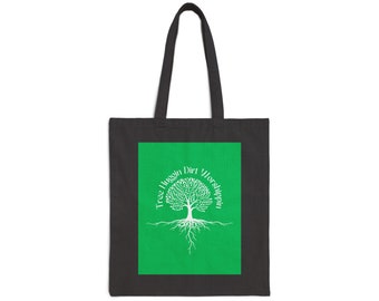 Tree huggin dirt worshippin Wiccan Cotton Canvas Tote Bag