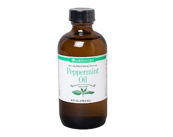 LorAnn Peppermint Oil SS Natural Flavor, 4 ounce bottle