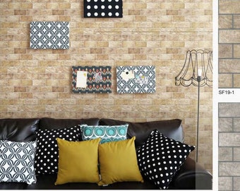 Ziegel Tapete in mehreren Farben, Tapete für Schlafzimmer, Wanddekoration, Gestalten Sie Ihre Wände mit Tapeten, Büro Tapete