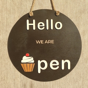 Bakery business sign, Bakery logo windows sign, Cake door sign, Store open sign, Shop closed sign, Custom business sign, Sign for business