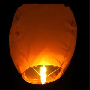 12x ORANGE Wishing Lights Floating Paper Lanterns * Free Shipping *