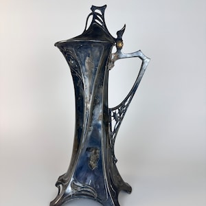 An Art Nouveau Britannia Metal Jug, WMF Germany, Early 20th Century, 37 cm.