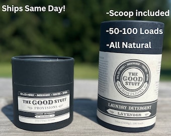 Homemade Natural Laundry Detergent, Organic, Eco-Friendly, Hypoallergenic, Vegan Natural Laundry Soap, 50-100 loads, HE Safe