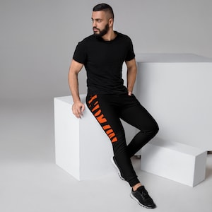 Black Striped Men&#39;s Joggers
