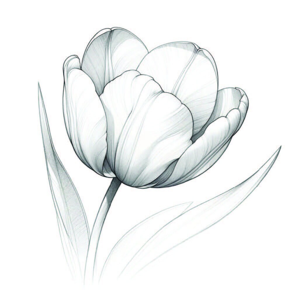 Tulips for Coloring - Etsy