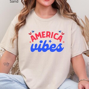America Vibes t-shirt, 4th of july shirt, patriot american red white blue, stars and stripes tee, American flag, independence day USA gift