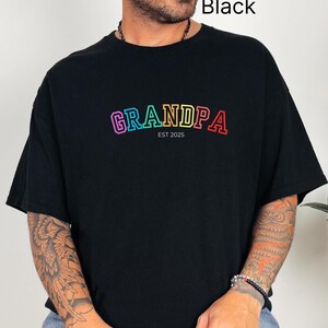 Custom Grandpa EST 2025 Shirt, personalized grandpa, gift for grandfather, New granddad tshirt, Pregnancy Announcement, fathers day gift