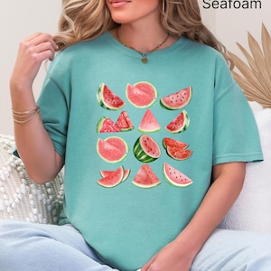Watermelon Comfort Colors Shirt, Garden fruit Shirt, cute watermelon fruit tshirt, aesthetic tropical fruits tee, Fun Summer Time Shirt boho