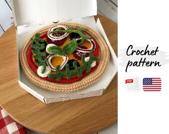 Pizza Slice Crochet Pattern PATTERN ONLY PDF Download Amigurumi