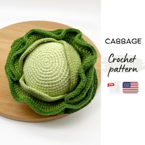 Cabbage crochet pattern. Crochet vegetables pattern