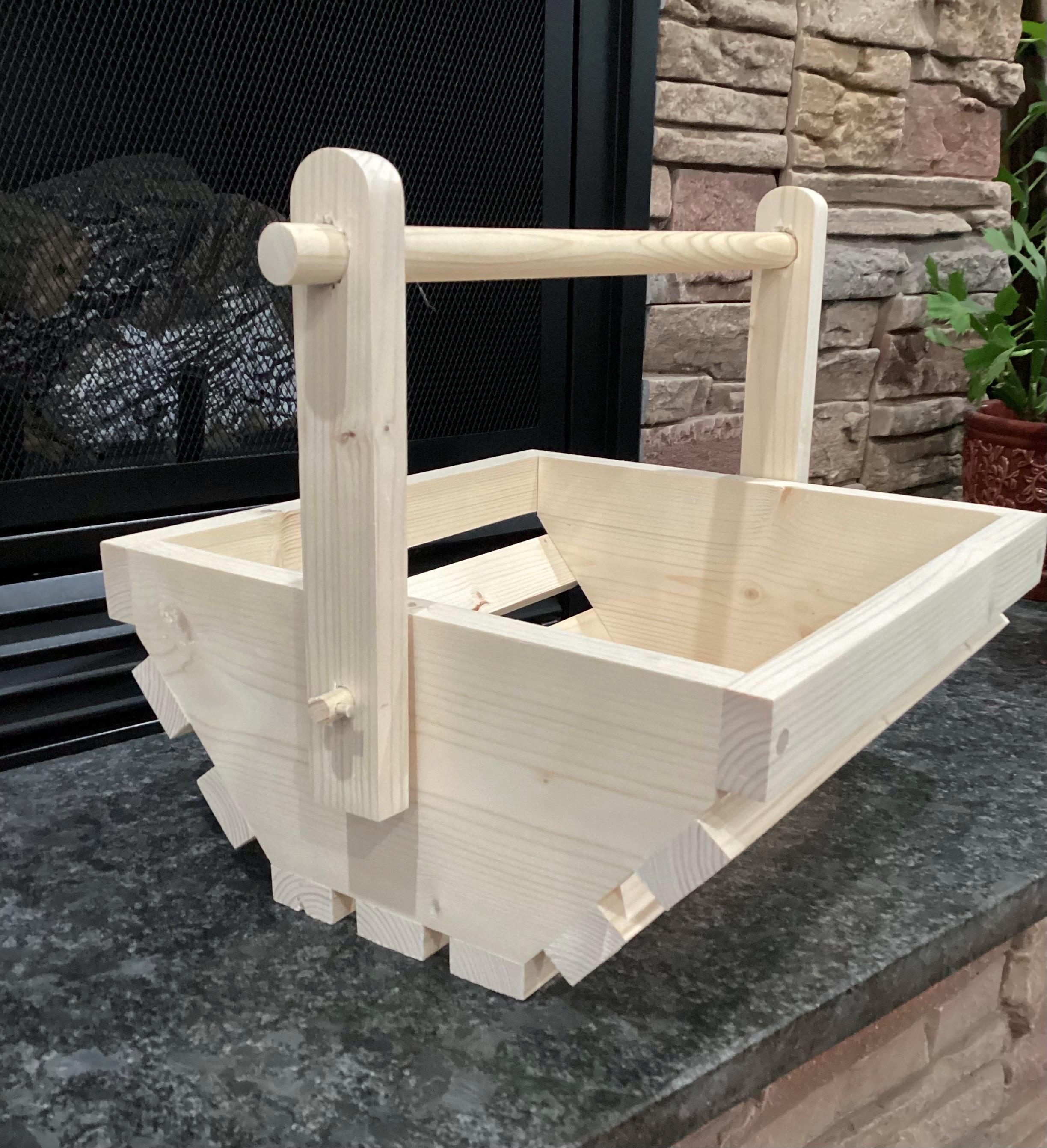Wood Basket / Garden Basket - Etsy