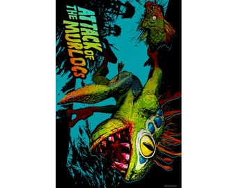 World of Warcraft Wall Art, Attack of the Murlocs Fanart Poster 11 x 17 in