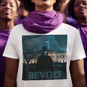 Anonymous V For Vendetta Tee, Unique T-Shirt, Gift for Him or Her, Cool Graphic Tee, Unisex Shirt, Original Design Shirt, Aesthetic Tee