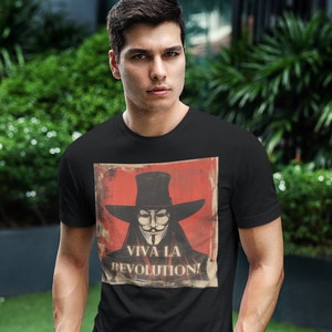 Anonymes V für Vendetta T-Shirt, einzigartiges T-Shirt, Geschenk für Sie und Ihn, Cooles Grafik T-Shirt, Unisex Shirt, Original Design Shirt, ästhetisches T-Shirt