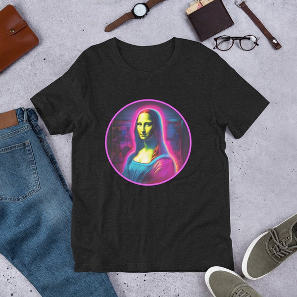Unisex T-shirt / Neon Mona Lisa / Neon Art