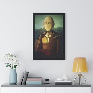 Saitama Mona Lisa Anime Poster: Funny One Punch Man Wall Art - Etsy