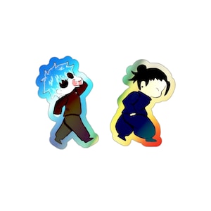 Gojo and Geto Holographic Sticker: JJK Anime Decal