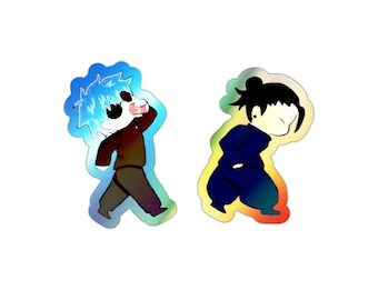 Gojo and Geto Holographic Sticker: JJK Anime Decal