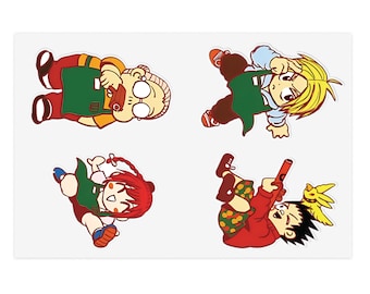 Sakamoto Days Sticker Sheet, Taro Sakamoto, Shin Asakura, Lu Shaotang, Heisuke Mashimo, Sakamoto Days, Anime Sticker, Cute Anime Sticker
