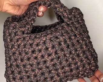 Sac Crochet Glitter Brown