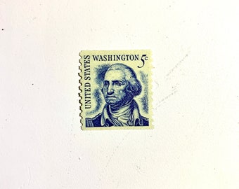 1966 Prominent Americans: George Washington 5-Cent Stamps (U.S. Stamp #1304) | New | Unused | Vintage Collectables | Print Block
