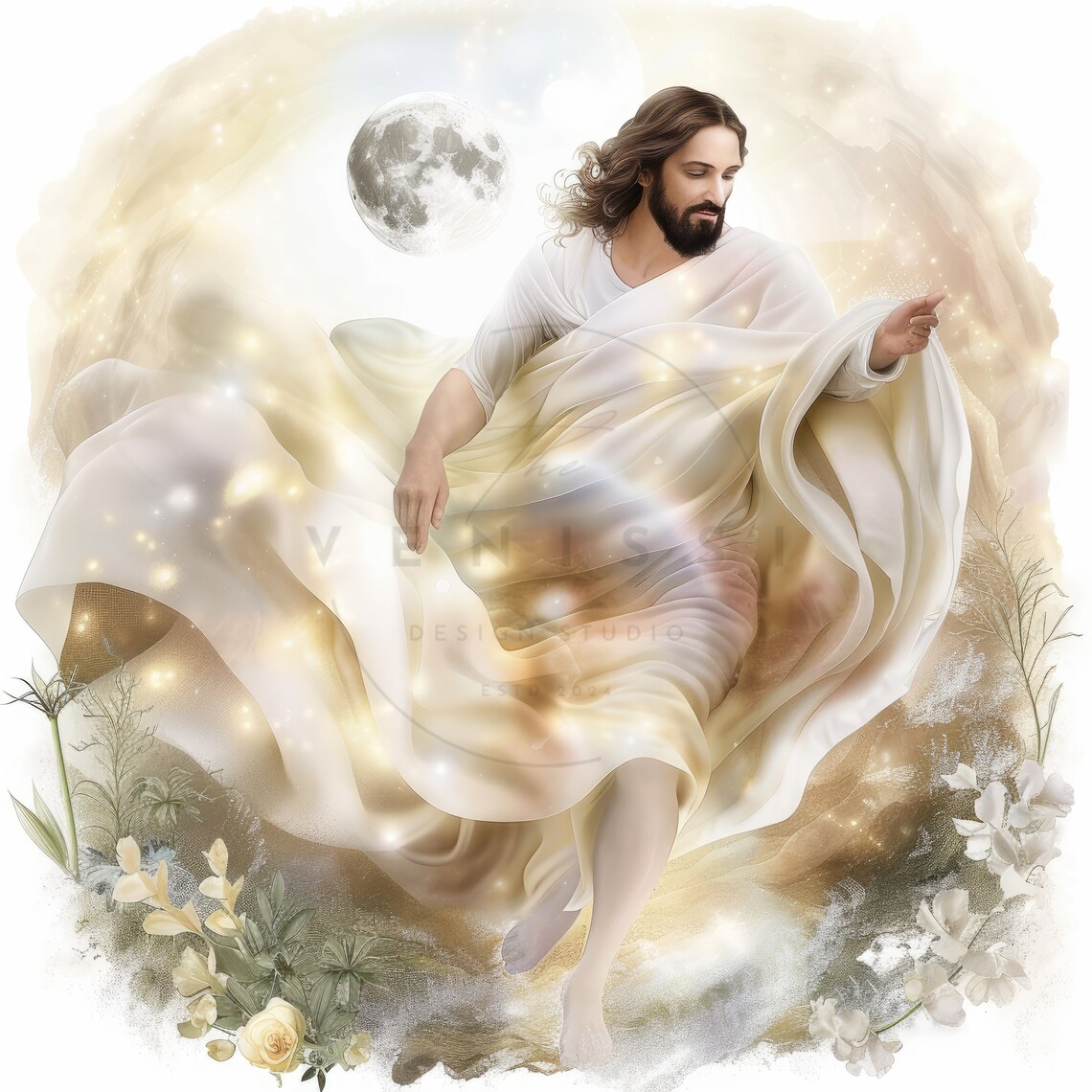 10 Jesus Christ is Risen Clipart, Ressurection Clipart, Watercolor ...