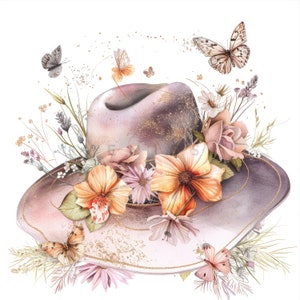 15 Blumenhut mit goldenem Glitzer Clipart, Aquarell Frauen Hut Clipart, hochwertige JPGs, digitaler Download, Papierhandwerk, Junk Journals