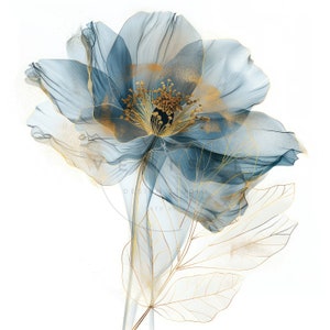 14 Clipart di fiori astratti, stampa di fiori, clipart acquerello stampabile, JPG di alta qualità, download digitale, artigianato con la carta, diari spazzatura